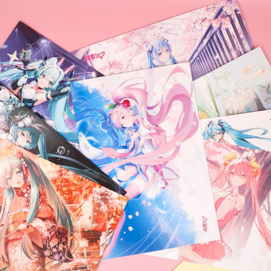 Набор постеров Мику 8 шт, 42х29см