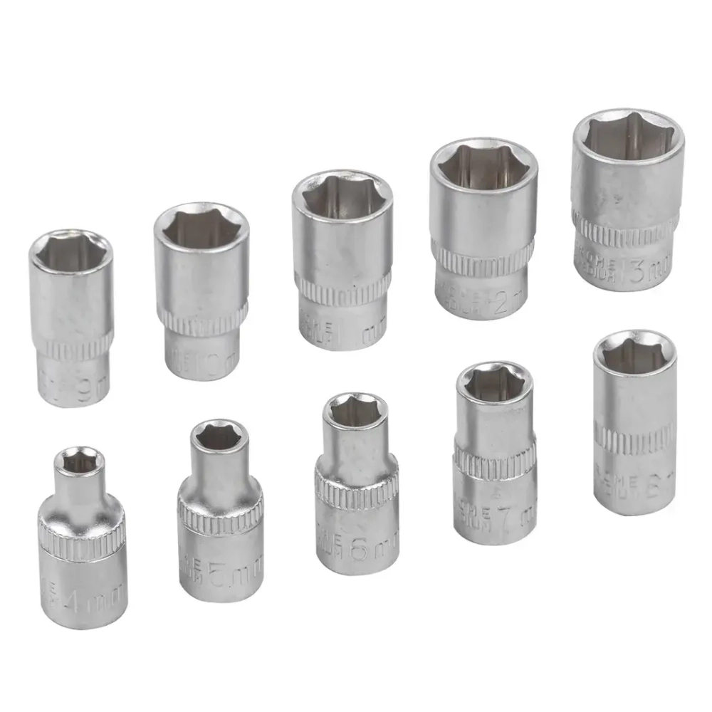 Набор головок 10пр., 1/4''(4-13мм),на пластиковом держателе Baum Auto##BaumAuto BM-2101-5