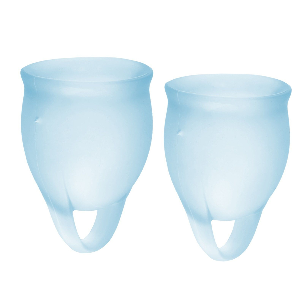 Набор голубых менструальных чаш Feel confident Menstrual Cup (Цвет: голубой)