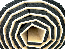 Ролл-мат гимнастический "Профессионал", сегментированный - 40мм. - бежевый