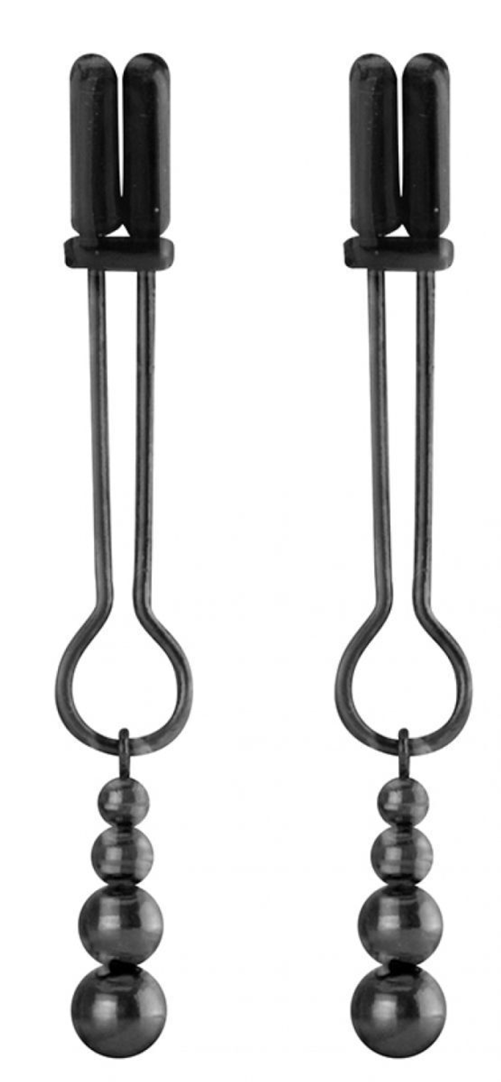 Черные зажимы на соски Teasing Nipple Clamp (Цвет: черный)