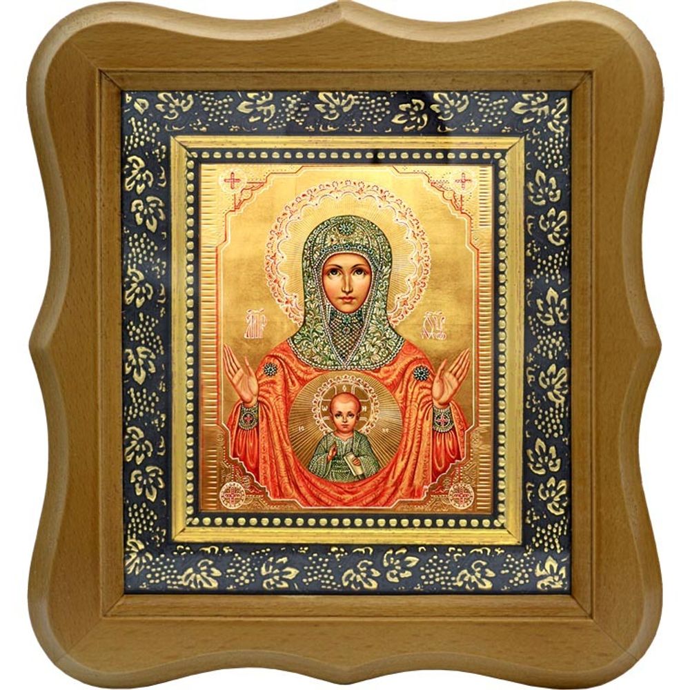 Знамение Серафимо-Понетаевская икона Божьей Матери на холсте.