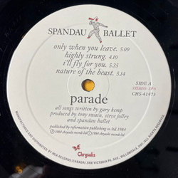 Винтажная виниловая пластинка LP Spandau Ballet Parade (Canada 1984)