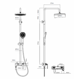 Душевая стойка Vincea VSFS-413BG с изливом, брашированное золото