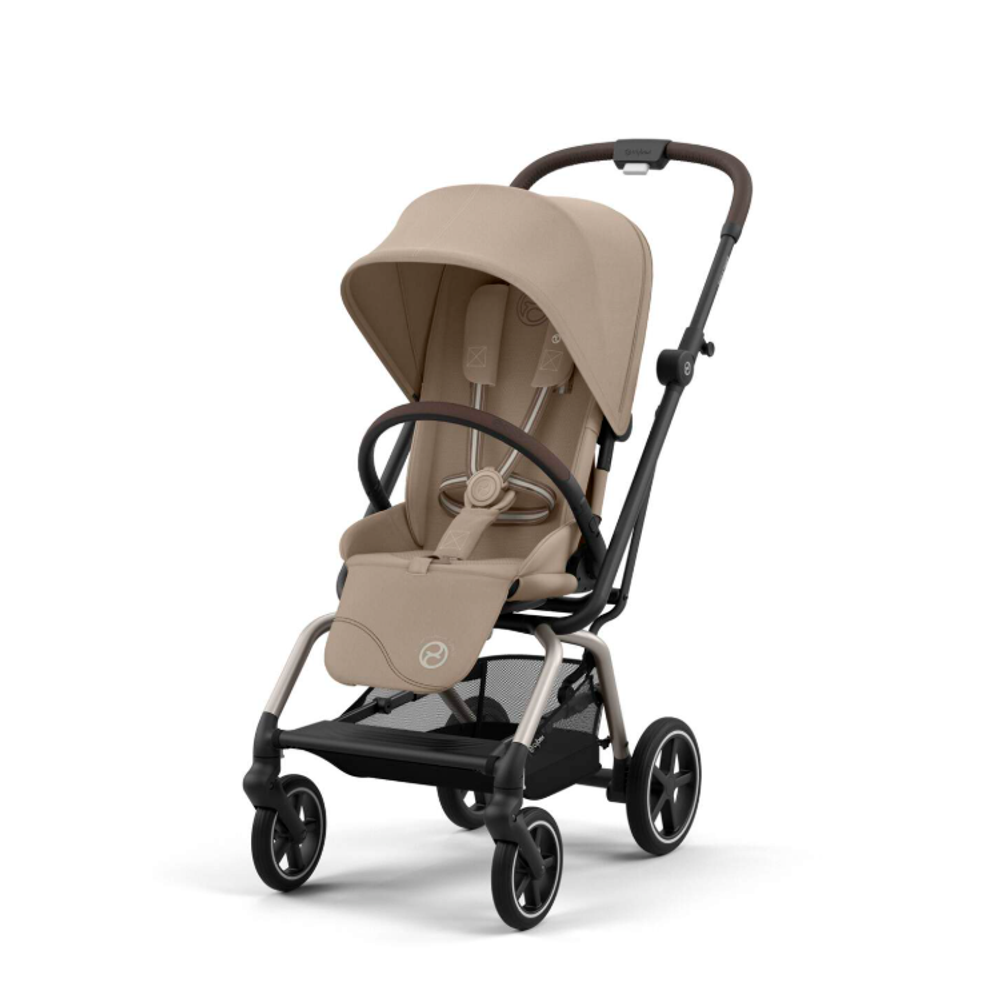 Коляска прогулочная Cybex Eezy S Twist+ 2 SLV (с дождевиком и бампером), Almond Beige