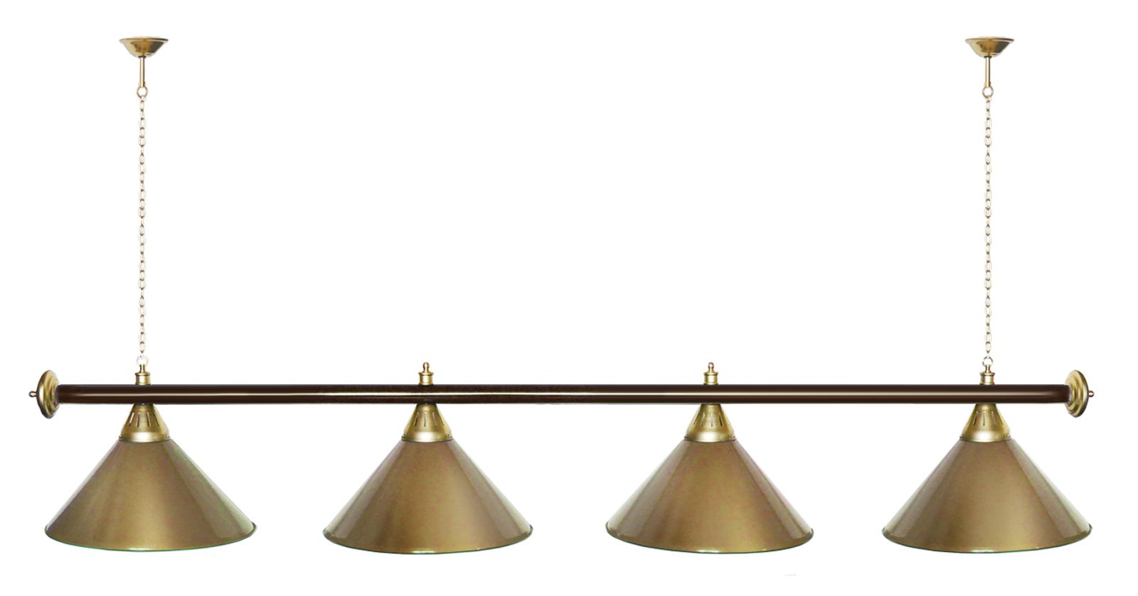 Лампа STARTBILLIARDS 4 пл. (плафоны золотые,штанга золотая,фурнитура золото) фото №17