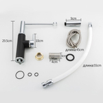 Смеситель для кухни, Frap, гибк излив, с картриджем, черно-бел, F4452-7