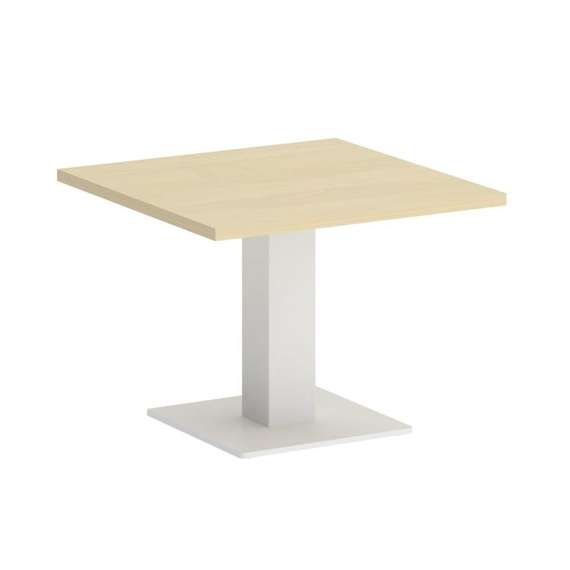 First Стол журнальный квадратный KSJ-2 Клен/Металл Белый 600*600*450