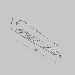 Трековый магнитный светодиодный светильник Maytoni Radity   TR082-1-12W3K-M-W