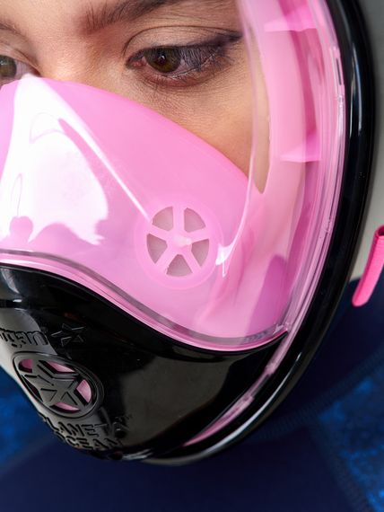 Маска полнолицевая Sargan Планета океан 2.0 черный/розовый