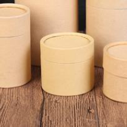 273001 Банка для чая "Тубус для 100гр Точи" без печати h=6,5см, d=8,5см, картон коричневый