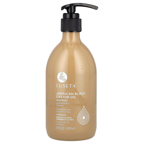Luseta Beauty, Ямайский шампунь с черным касторовым маслом, для тонких и сухих волос, 500 мл (16,9 жидк. унц.)
