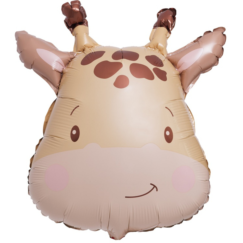 Шар Фольгированный Жираф акварель (Бежевый)