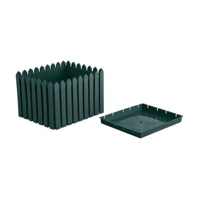 Кашпо Лардо квадратное темно-зеленый 426х300мм