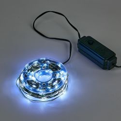 ULD-S2000-200-DGA WHITE IP20 DEW Гирлянда светодиодная Роса. 20м. 200 светодиодов. Белый свет. Провод зеленый. ТМ Uniel