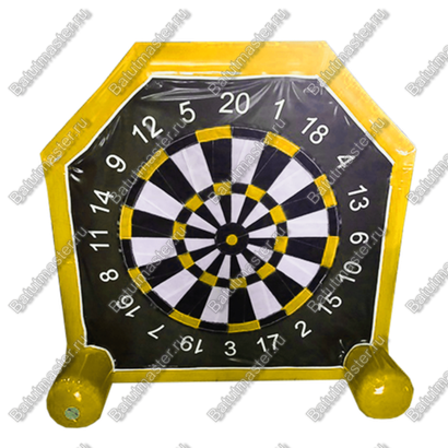 Надувной герметичный дартс «Мини» жёлтый, диаметр 1,65 м, размер 1,65×1×1,65 м