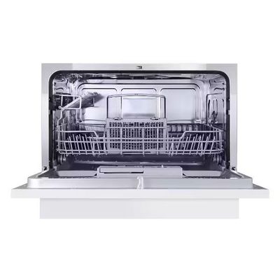 Компактная посудомоечная машина Akpo ZMA55 - 6 компл, 6.5 л, 49 дБ, конденс. сушка, белый, автостарт