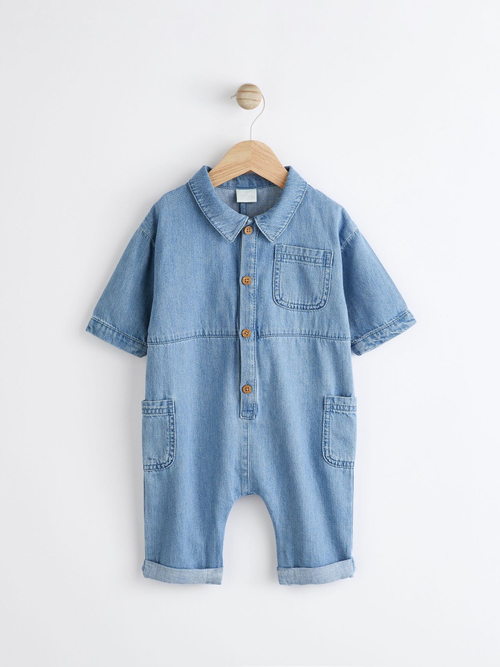 Комбинезон джинсовый для малышей Next Q96-697, Голубой