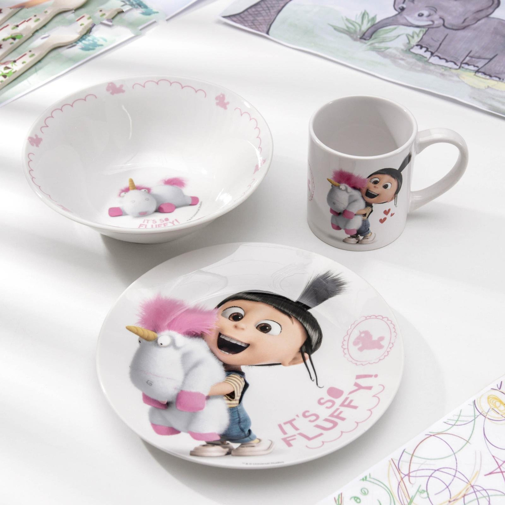 4847615 Набор посуды детский «Флуффи», 3 предмета