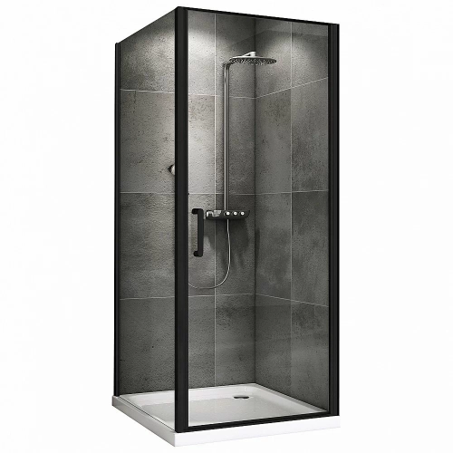 Душевой уголок ABBER Sonnenstrand AG04090B-S85B 90x85 стекло прозрачное/профиль черный