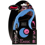 flexi рулетка New Classic S (до 12 кг) 8 м трос синяя