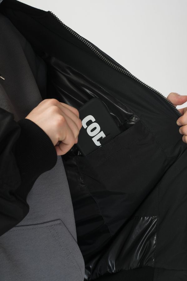 Бомбер Зимний Bomber Wide Черная - фото 7