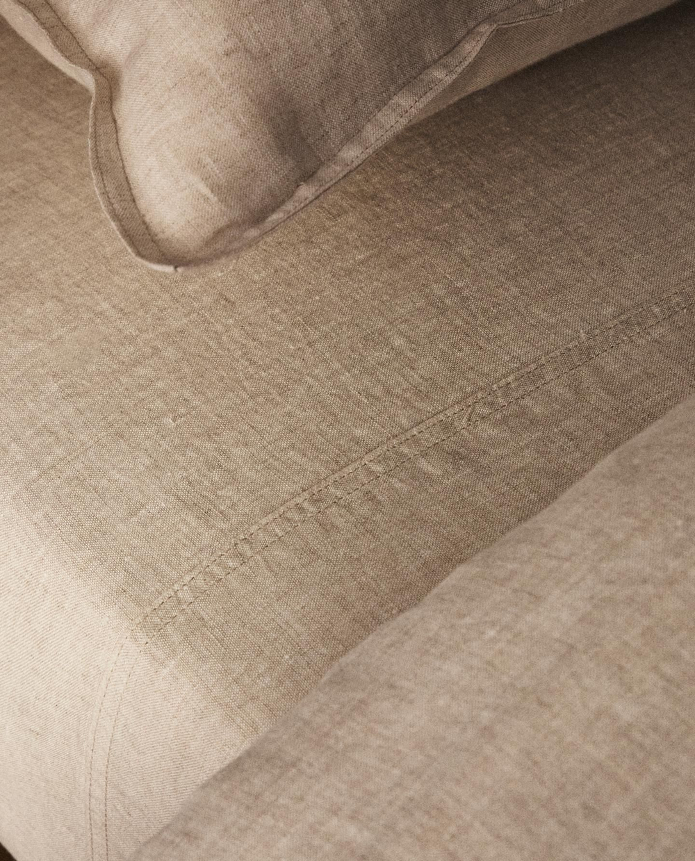 Zara Home - Простыня из постиранного льна (вес 160 гхм2), светло-бежевый, 210x280 см