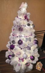 Искусственная белая елка «Радужная» (пвх) 150 см / 1.5 м