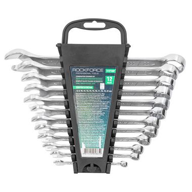 Набор ключей комбинированных 12пр.(6,8,10,12,13,14,15,16,17,18,19,22мм) в пластиковом держателе RockForce##Rock FORCE RF-5121MP