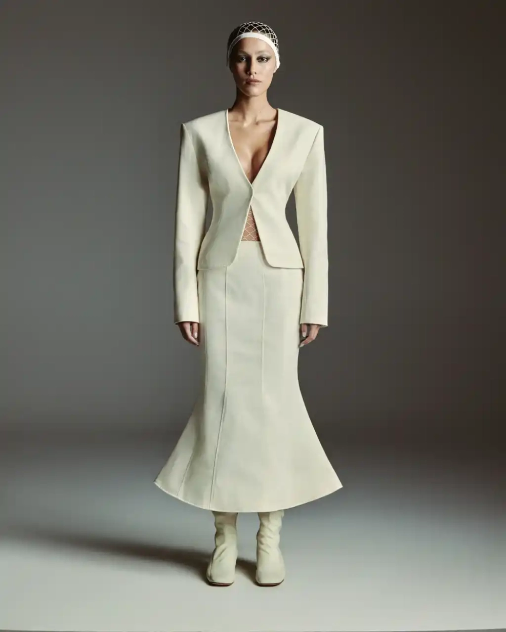 Юбка белая джинсовая