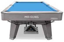 Бильярдный стол для пула "Rasson Acurra" 9 футов (серый, сланец 25 мм) в комплекте с плитой, аксессуары и сукно