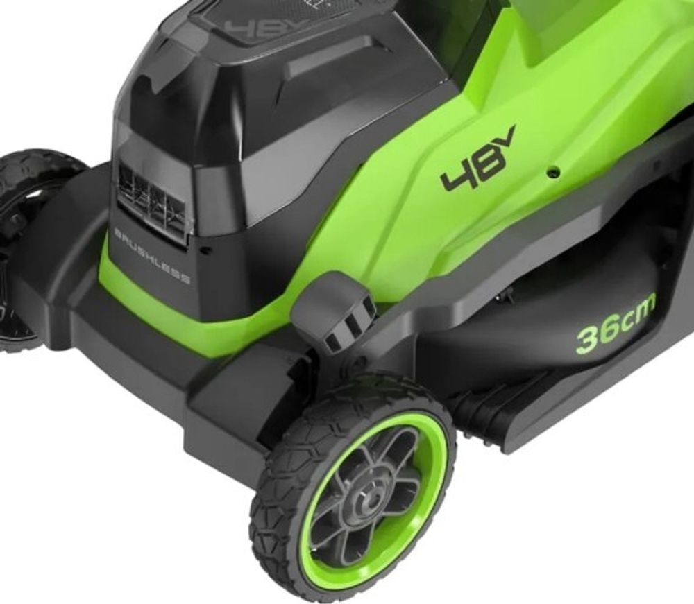 Газонокосилка аккумуляторная GREENWORKS 2520707 2x24V, 36 см, бесщеточная, без АКБ и ЗУ