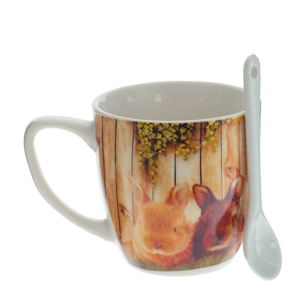 GAEM Кружка с ложкой, 150 мл, L10 W7 H7,5 см, 4в