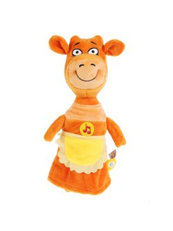 Игрушка мягкая Оранжевая корова мама 27см с музыкальным чипом
