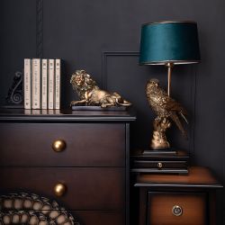 Настольная лампа с бюро Соколиная охота с абажуром Тюссо Мурена