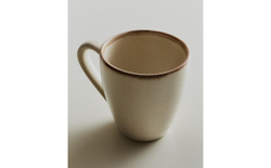 Zara Home чашка из каменной керамики, цвет бежевый, 13 см