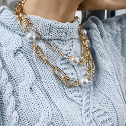 Колье Fiore Luna WHITE PEARL BCN13324-01 GI