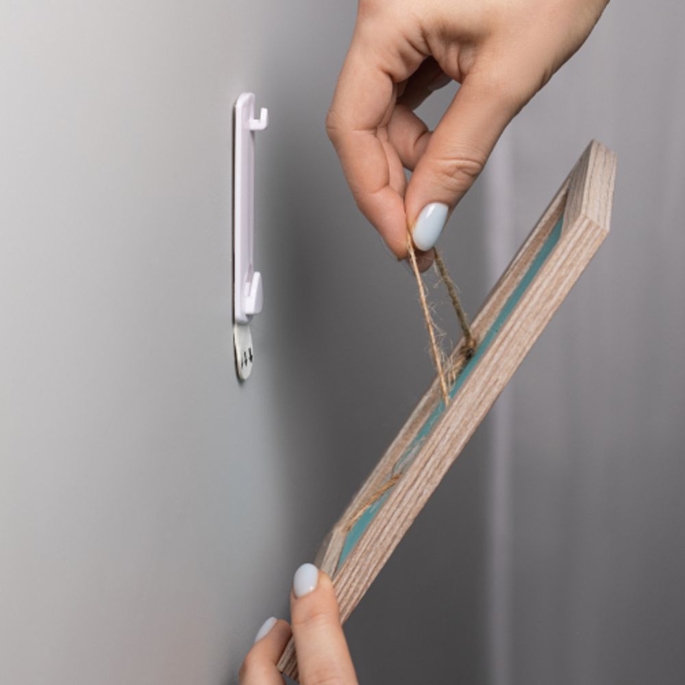 Крючки СИЛА SCH-P120-W2 для картин с технологией бесследного удаления 2 шт 2 полоски до 1,2 кг белый