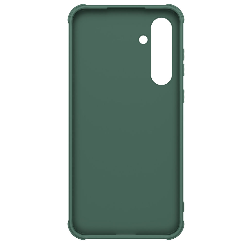 Двухкомпонентный усиленный чехол зеленого цвета (Deep Green) от Nillkin для Samsung Galaxy A55, серия Super Frosted Shield Pro