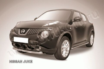 Защита переднего бампера (нержавейка) Nissan Juke (2010-2014) d57 короткая