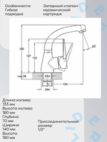 Смеситель G-Lauf ZOP1-A045 для раковины