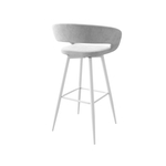Стул полубарный МАМАДОМА Барни Р 700, b20 SILVER LUX/БЕЛЫЙ