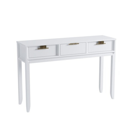 Консоль «Бридж» 3 ящика белый лак