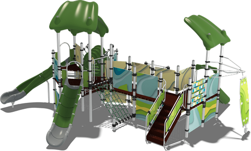 Детский городок Корсика (комплектация 2, паттерн Papercut)