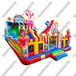 Коммерческий надувной батут "Парк развлечений" 14*7*7,5 м