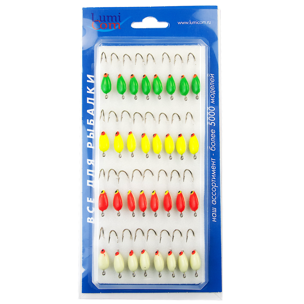 Мормышка Фосфорная Lumicom плавающая 106-2 №4 Long+, ABC 1шт -