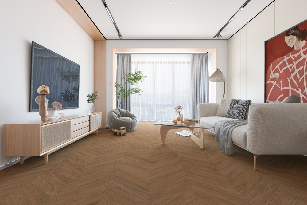 Кварц-винил SPC Damy Floor Chevron SPC 0,75мм 5,2 мм БЛУА 1.676 м2