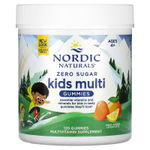 Nordic Naturals, детские жевательные мультивитамины без сахара, от 4 лет, со вкусом апельсина и лимона, 120 жевательных таблеток