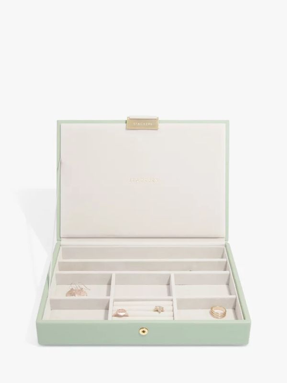 Органайзер для украшений Stackers Classic Box Lid (Blush Pink) (светло-зеленый / Sage Green)