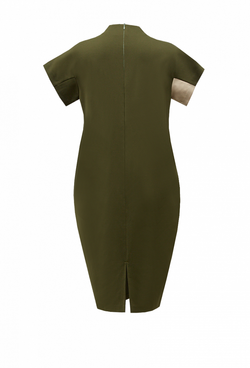 Платье прямого кроя хаки 09-03-20 FW